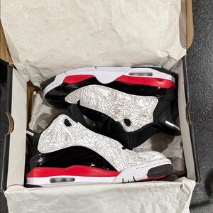 Jordan Black and Red Sneakers